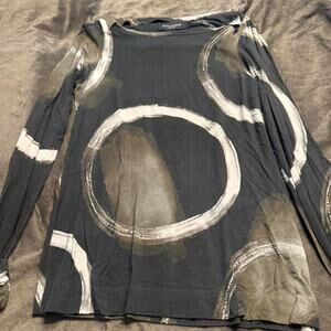 Piazza sempione charcoal long sleeve top